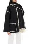 Totême Toteme Embroidered Scarf Jacket In Grey