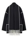 Totême Toteme Embroidered Scarf Jacket In Grey