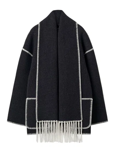 TOTÊME WOOL JACKET WITH SCARF