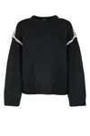 Totême Toteme Sweater With Contrast Embroideries In Greymelange