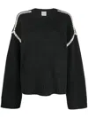 Totême Toteme Sweater With Contrast Embroideries In Grey