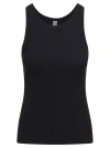 Totême 'espera' Black U Neck Rib Tank Top In Black