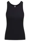 Totême 'espera' Black U Neck Rib Tank Top In Black