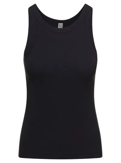 Totême 'espera' Black U Neck Rib Tank Top