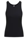 Totême 'espera' Black U Neck Rib Tank Top In Black