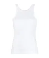 Totême Espera Ribbed Stretch Cotton-blend Top In White