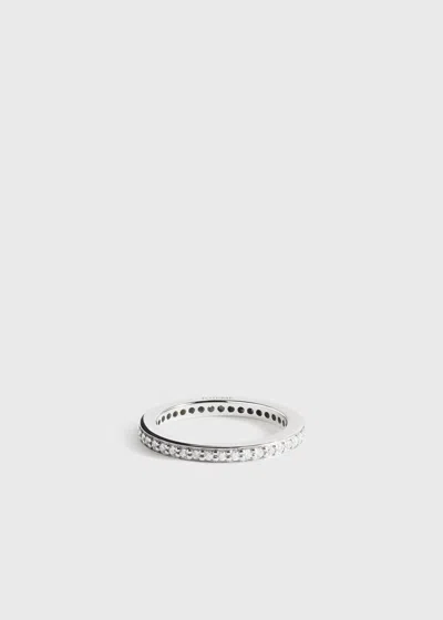 Totême Eternity Diamond Midi Ring 18kt White Gold In Silver