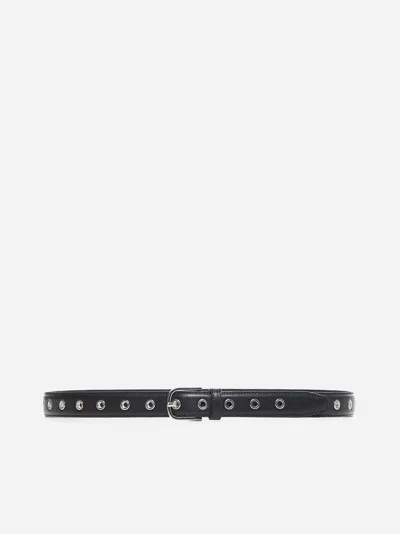 Totême Eyelet Belt Black