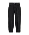 Totême Faded-effect Tapered-leg Jeans In Black