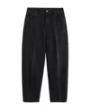 Totême Faded-effect Tapered-leg Jeans In Black