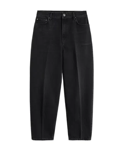Totême Faded-effect Tapered-leg Jeans In Black