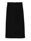Totême Toteme Low-waist Straight Skirt Clothing In Black