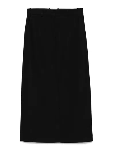 Totême Low-waist Straight Skirt In Black