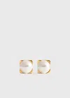 Totême Faux Pearl Studs White In White