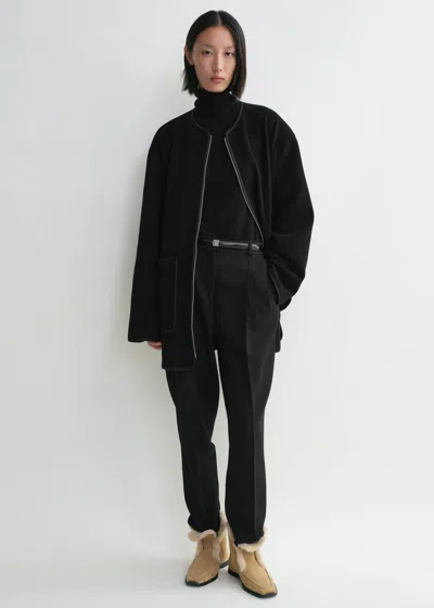 TOTÊME FELTED WOOL JACKET BLACK