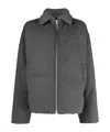 Totême Toteme Flannel Recycled Down Puffer Jacket In Black