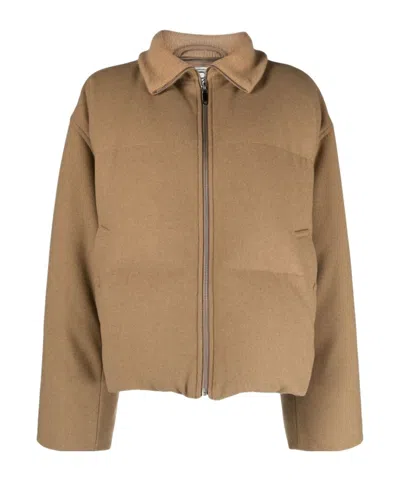 TOTÊME FELTED ZIP-UP PADDED JACKET