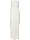 Totême Strapless Fil-coupé Dress In White