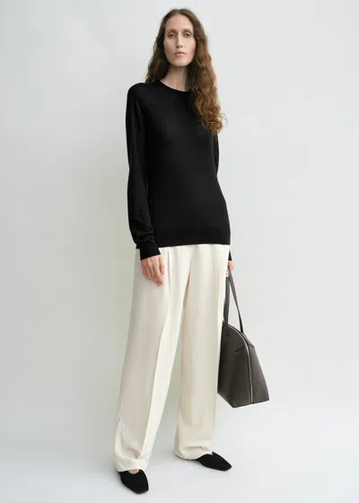 Totême Fine Crew Knit Black