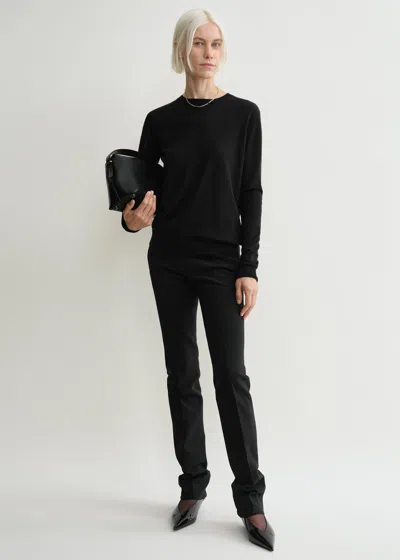 Totême Fine Crew-neck Knit Black