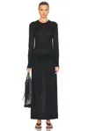 Totême Fine Crewneck Knit Dress In Black