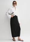 Totême Fine Knit Sarong Black In Black