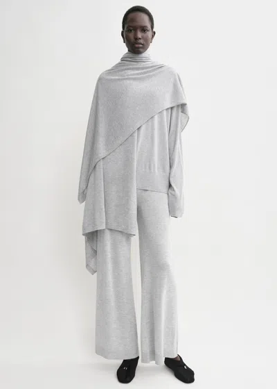 Totême Fine Knit Sarong Grey Melange