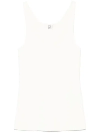 Totême Fine-knit Tank Top In White