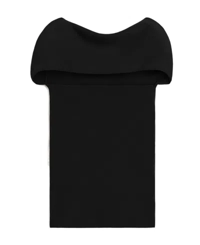 Totême Slip-through Knit Top In Black