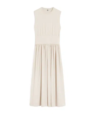 Totême Off-white Sleeveless Midi Dress In 087 Pearl