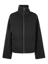 Totême Toteme Flannel Recycled Down Puffer Jacket In Grey