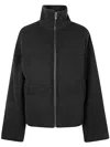 Totême Toteme Flannel Recycled Down Puffer Jacket In Grey Melange