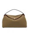 Totême Toteme T-lock Canvas Top Handle Bag In Brown
