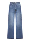 Shop Totême Flared Denim In Washed Blue