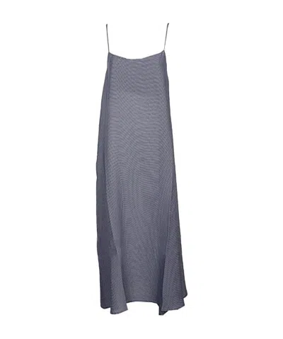 Totême Striped Woven Maxi Dress In Gray