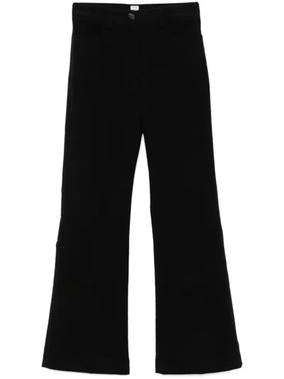 Totême Flared Trousers In Black