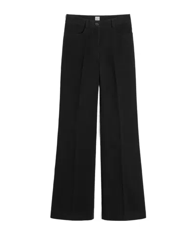 Totême Flared Trousers In Black