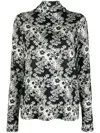 Totême Bluse Mit Blumenmuster In Black