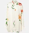 Totême Floral Satin Shirt In Multicoloured