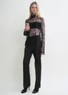 Totême Floral Tulle Blouse Black/black