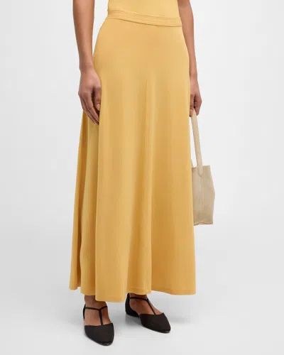 Totême Fluid Jersey A-line Maxi Skirt In Yellow