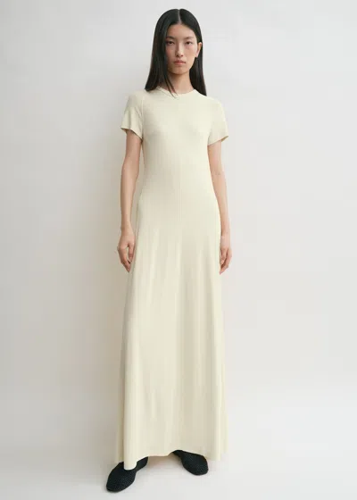 Totême Toteme Fluid Jersey Maxi T-shirt Dress In Ecru
