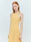 Totême Toteme Fluid Jersey Sleeveless Top In Yellow
