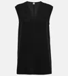 Totême Linen Blend V-necked Top In Black