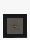 Totême Centered Monogram Silk Scarf Black In Black