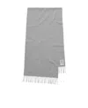Totême Fringe-edge Knit Scarf In Gray