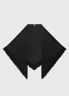 Totême Fringe Scarf Black In Black