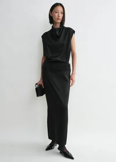 Totême Fringe Skirt Black