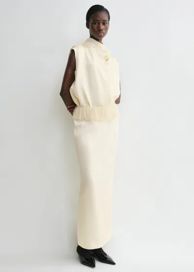 Totême Fringe Skirt Macadamia