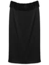 Totême Fringed Maxi Skirt In Schwarz